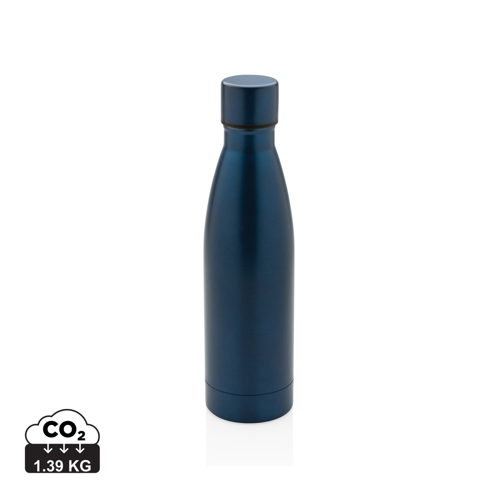 Bouteille isotherme publicitaire en inox recyclé 500 ml Bleu marine